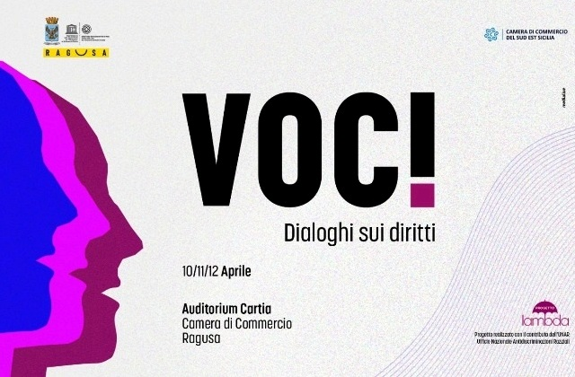 Ragusa dà voce ai diritti: tre giorni di dialoghi e ascolto con “VOCI”. Dal 10 al 12 aprile enti del Terzo Settore, docenti universitari e amministrazioni per una società più inclusiva